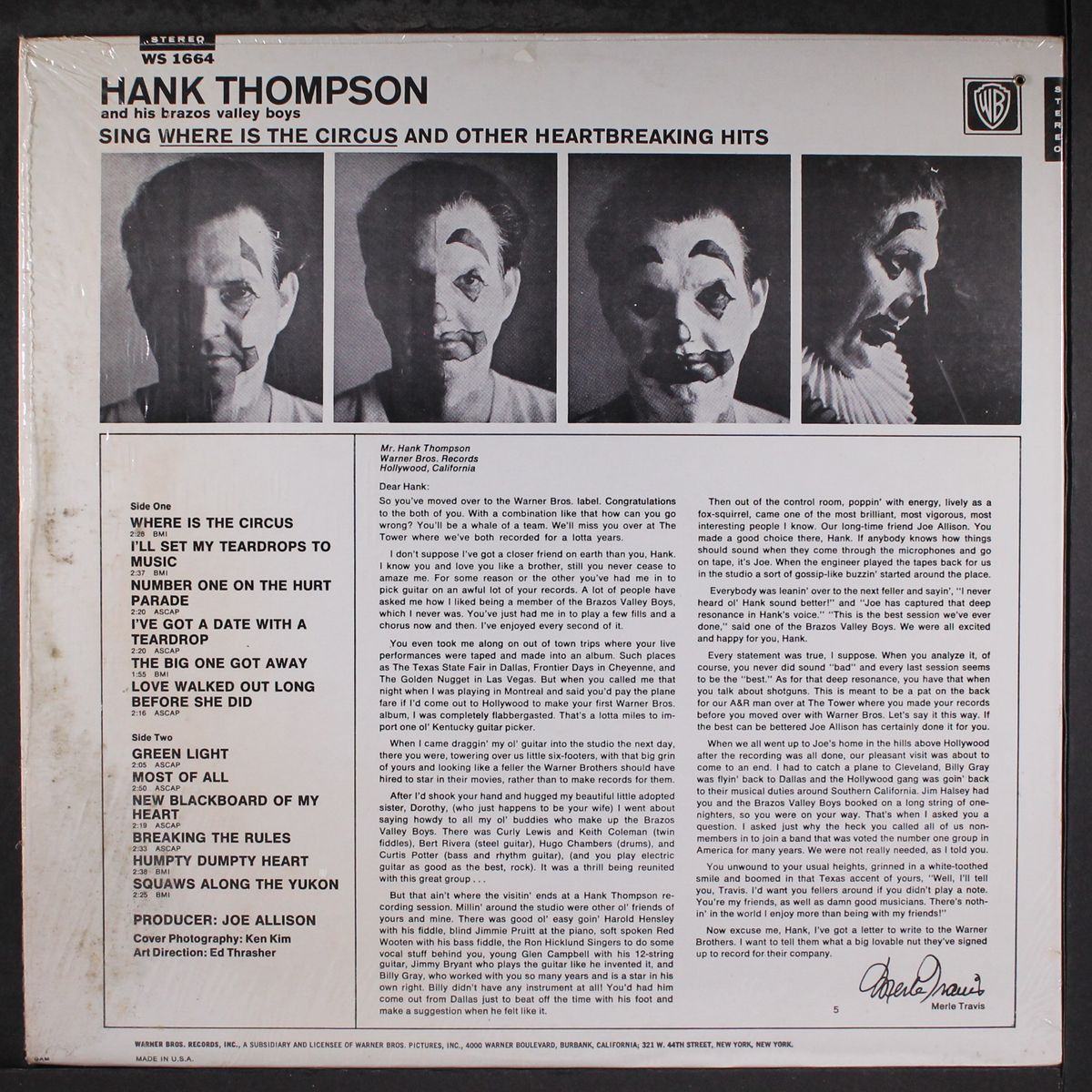 where is the circus by HANK THOMPSON