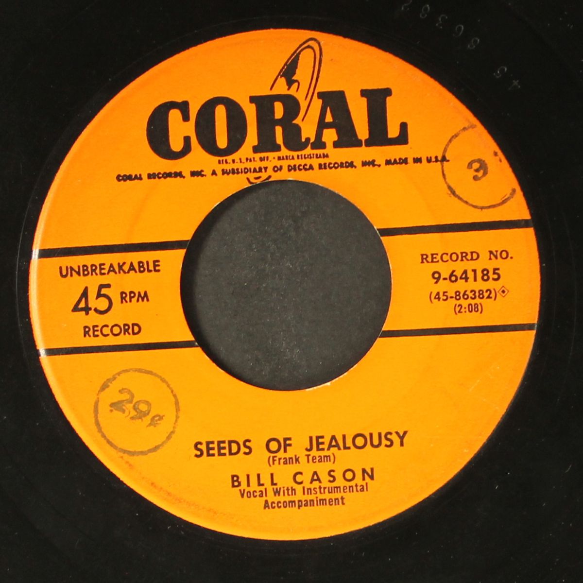 sidetracked / seeds of jealousy by BILL CASON