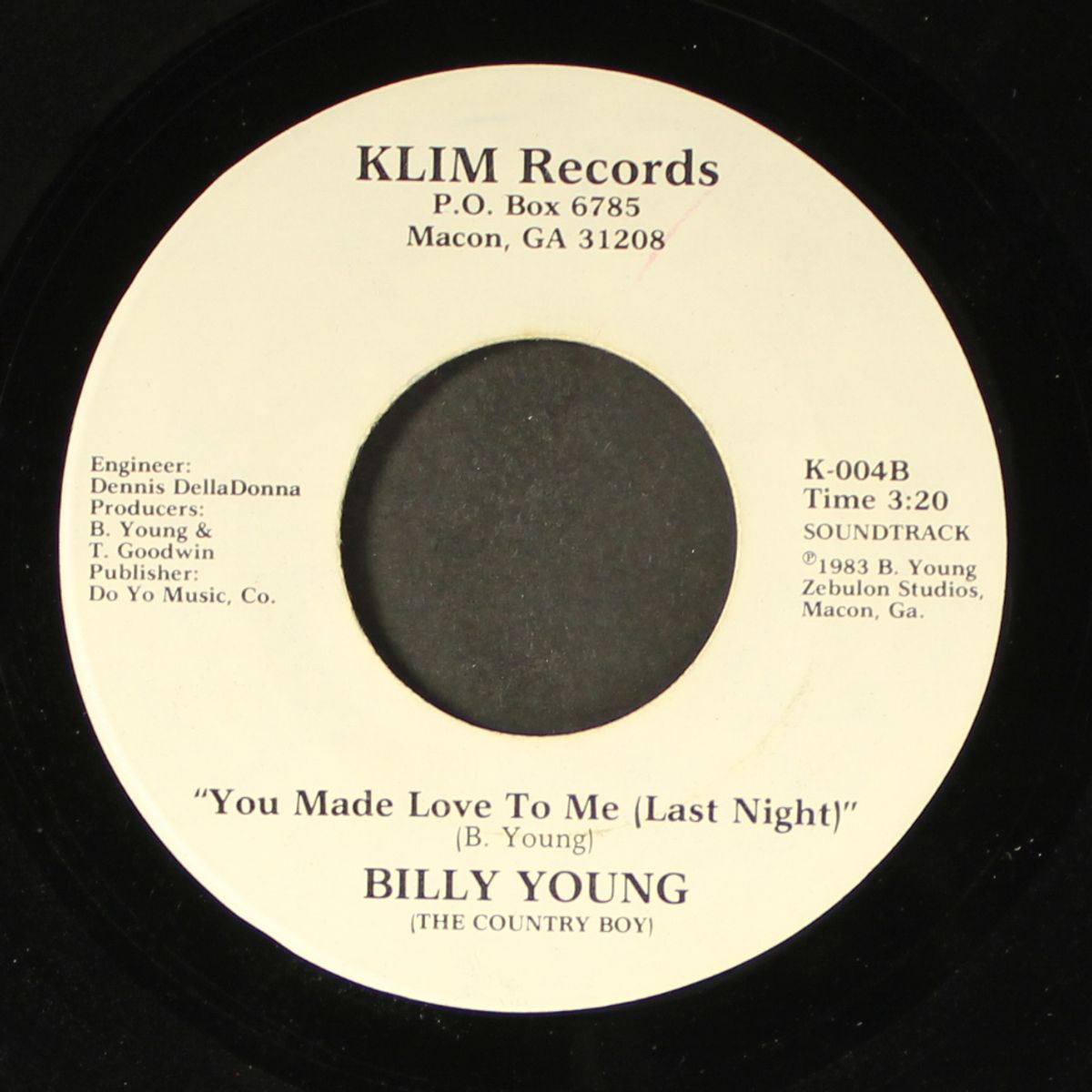 you made love to me by BILLY YOUNG