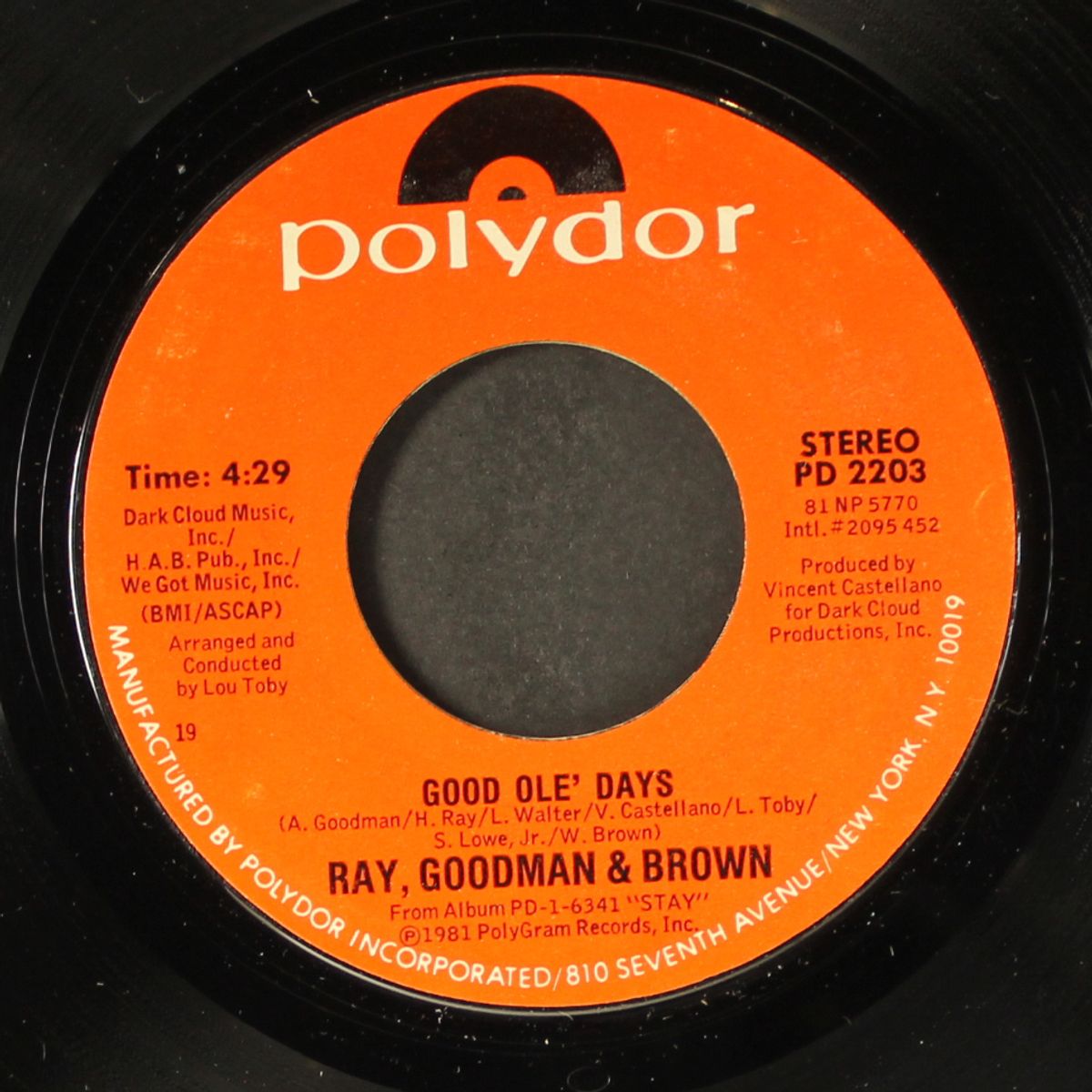 stay / good ole' days by RAY, GOODMAN & BROWN