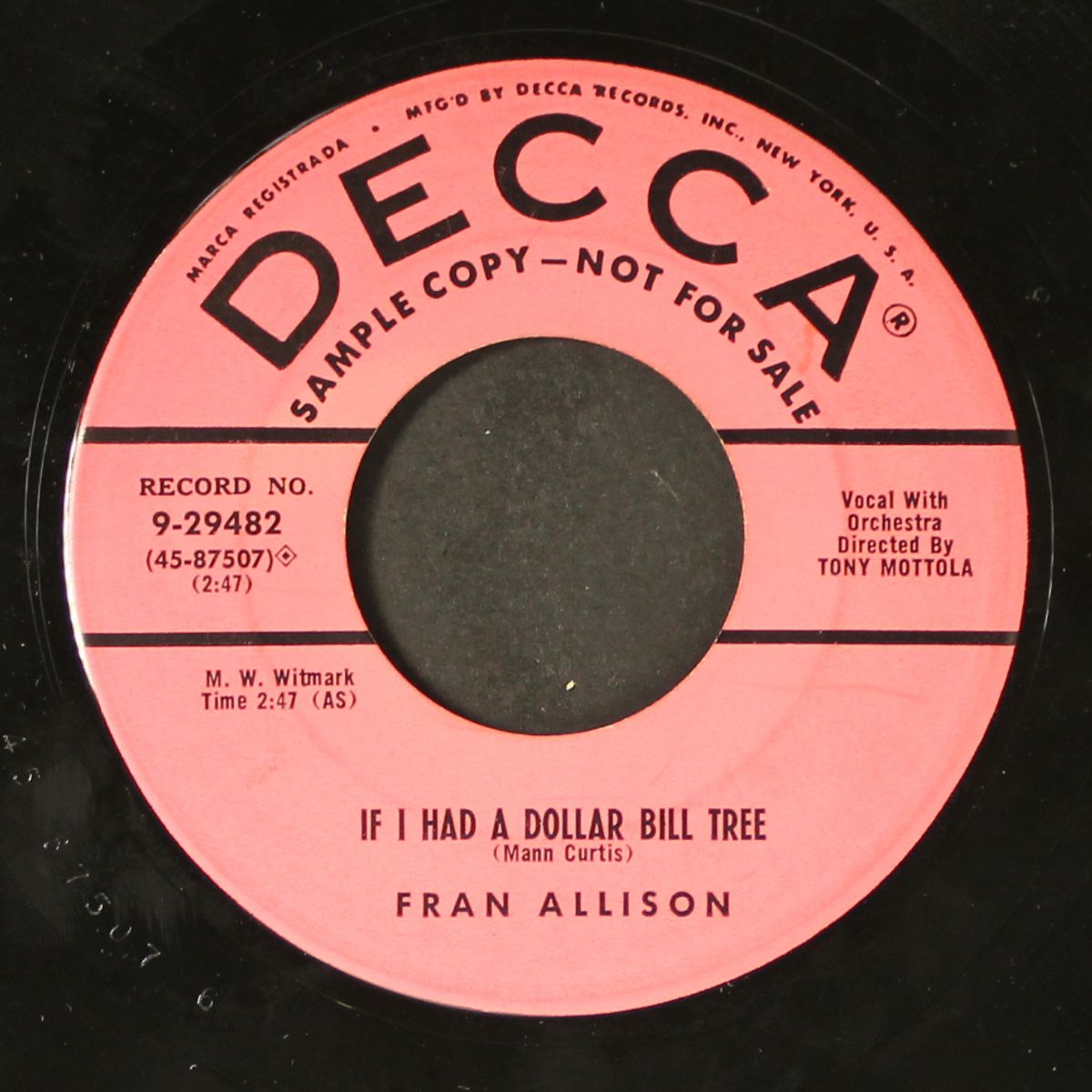 the water tumbler tune / if i had a dollar bill by FRAN ALLISON