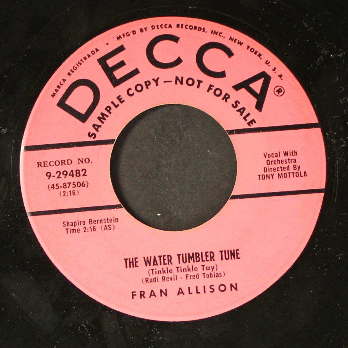 the water tumbler tune / if i had a dollar bill by FRAN ALLISON
