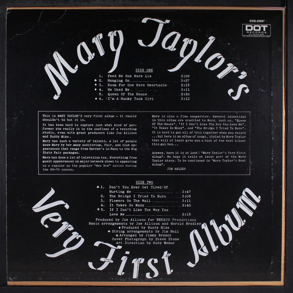 very first album by MARY TAYLOR