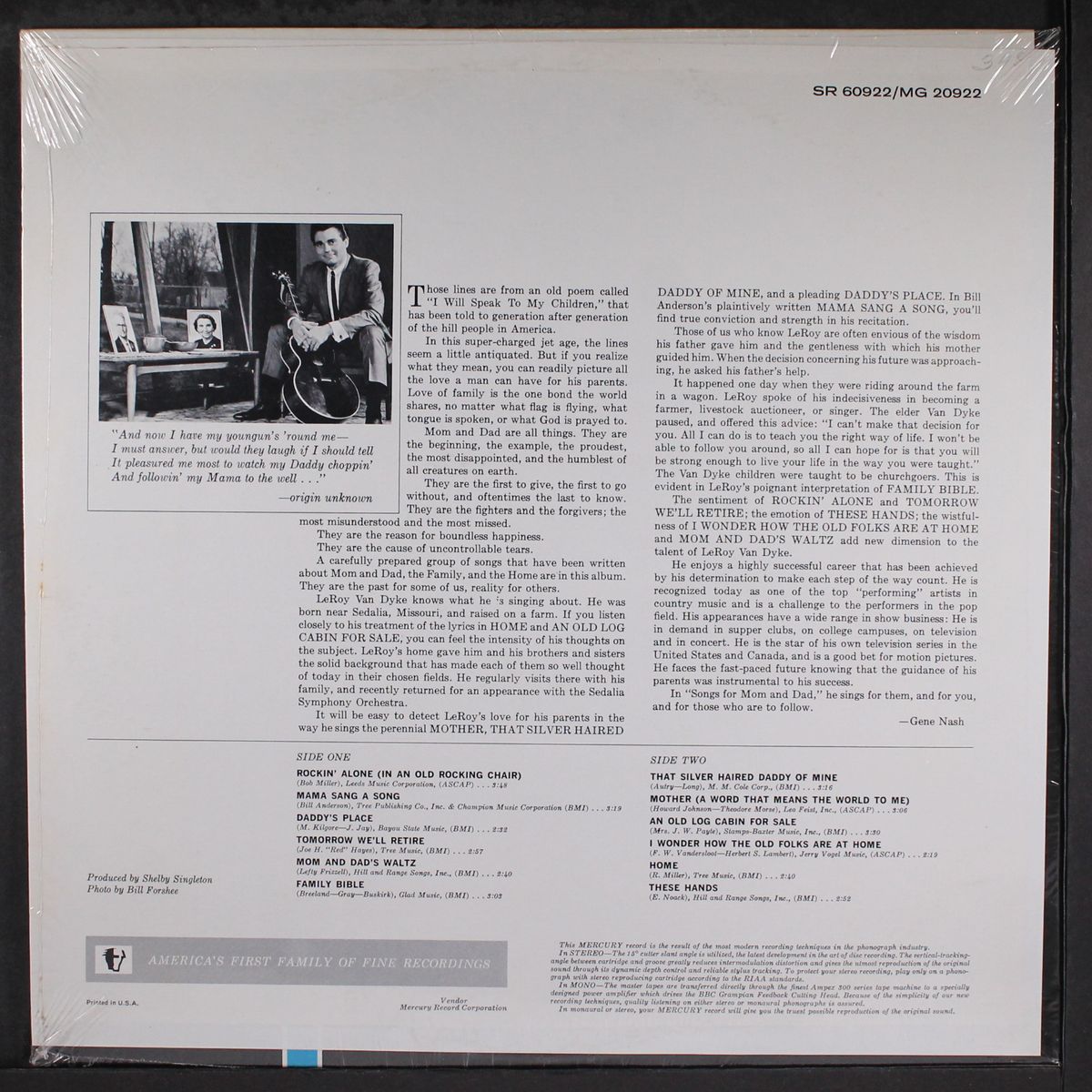 songs for mom and dad by LEROY VAN DYKE