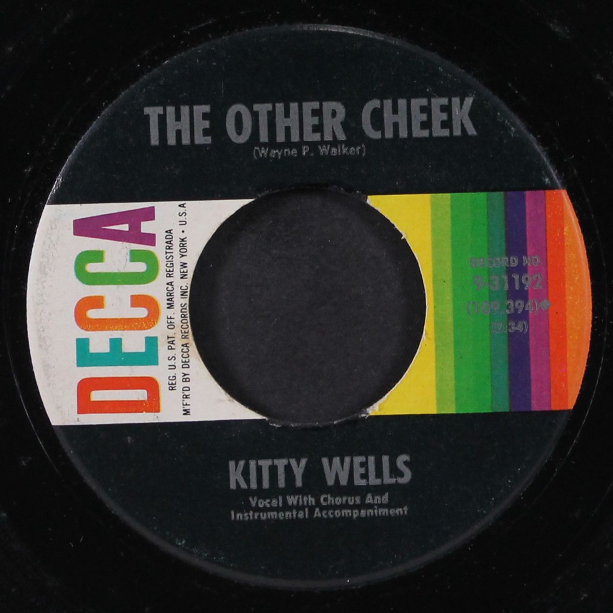 the other cheek by KITTY WELLS