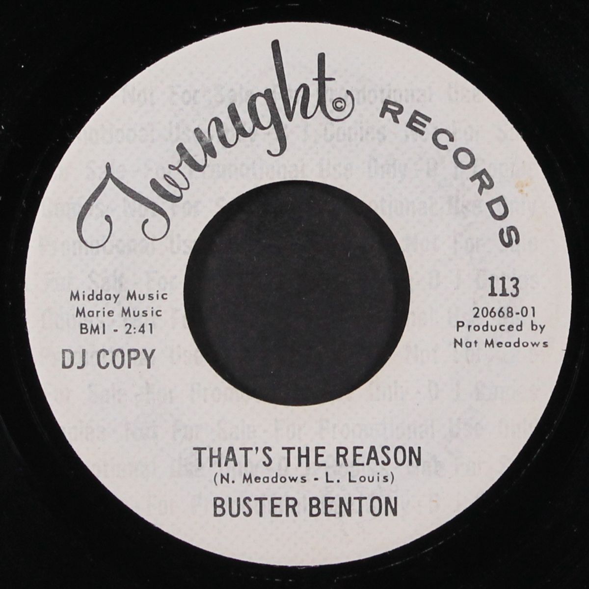 that's the reason / hole in my head by BUSTER BENTON