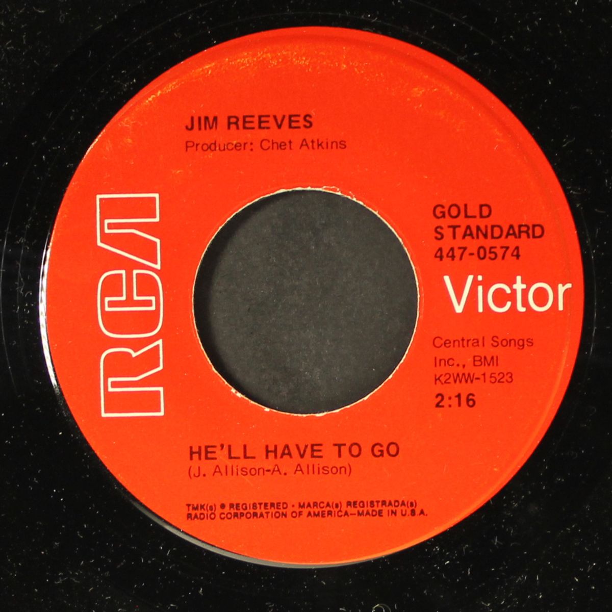 he'll have to go / am i losing you by JIM REEVES