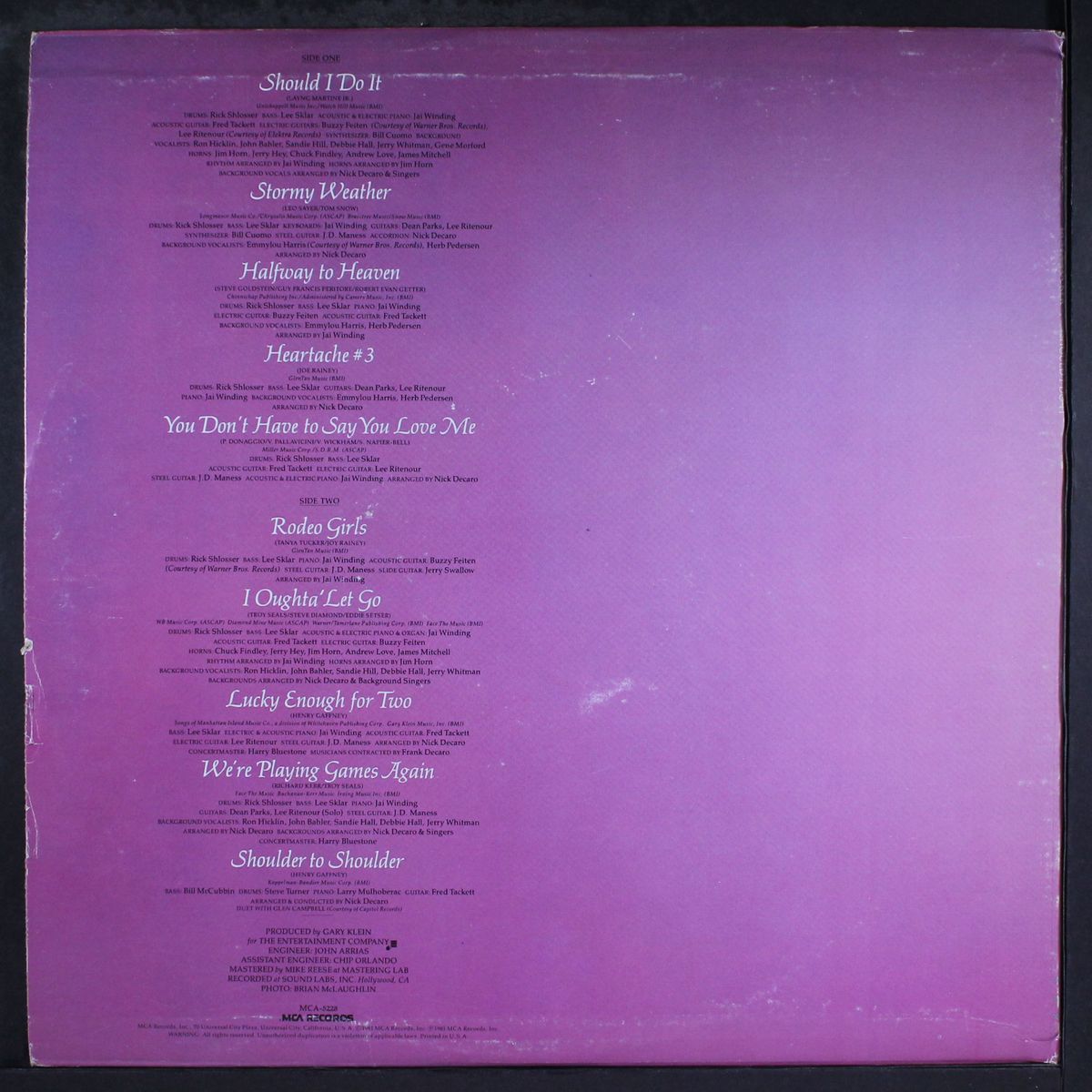 should i do it by TANYA TUCKER