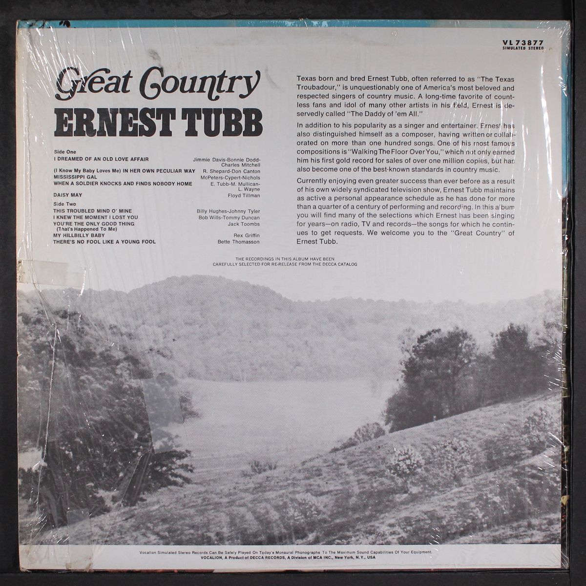 great country by ERNEST TUBB