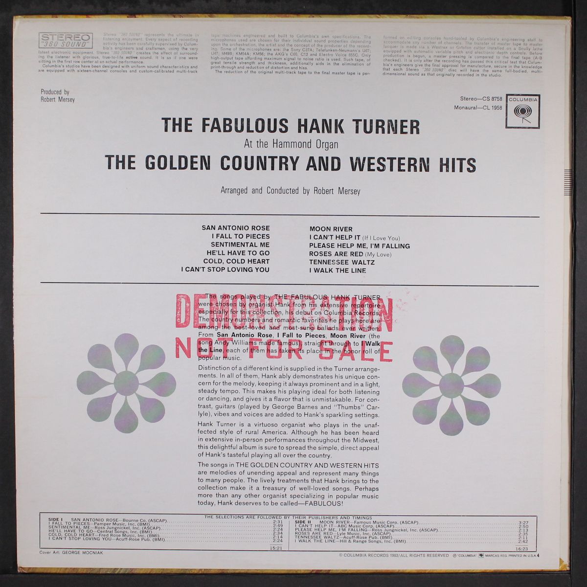 the golden country & western hits by HANK TURNER