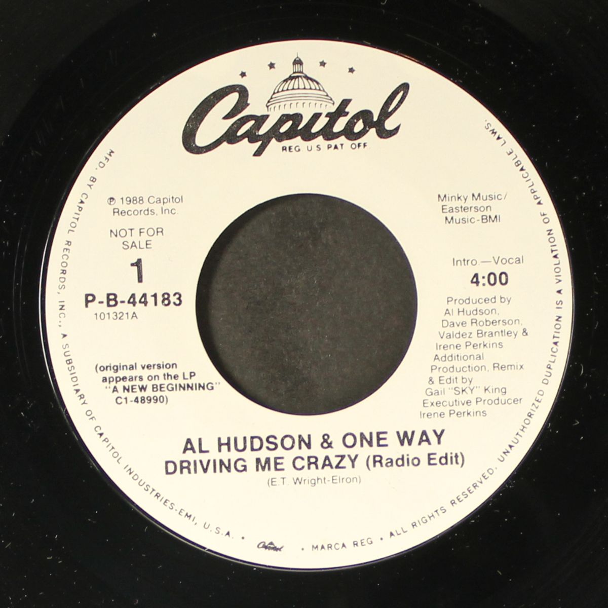 driving me crazy by AL HUDSON & ONE WAY