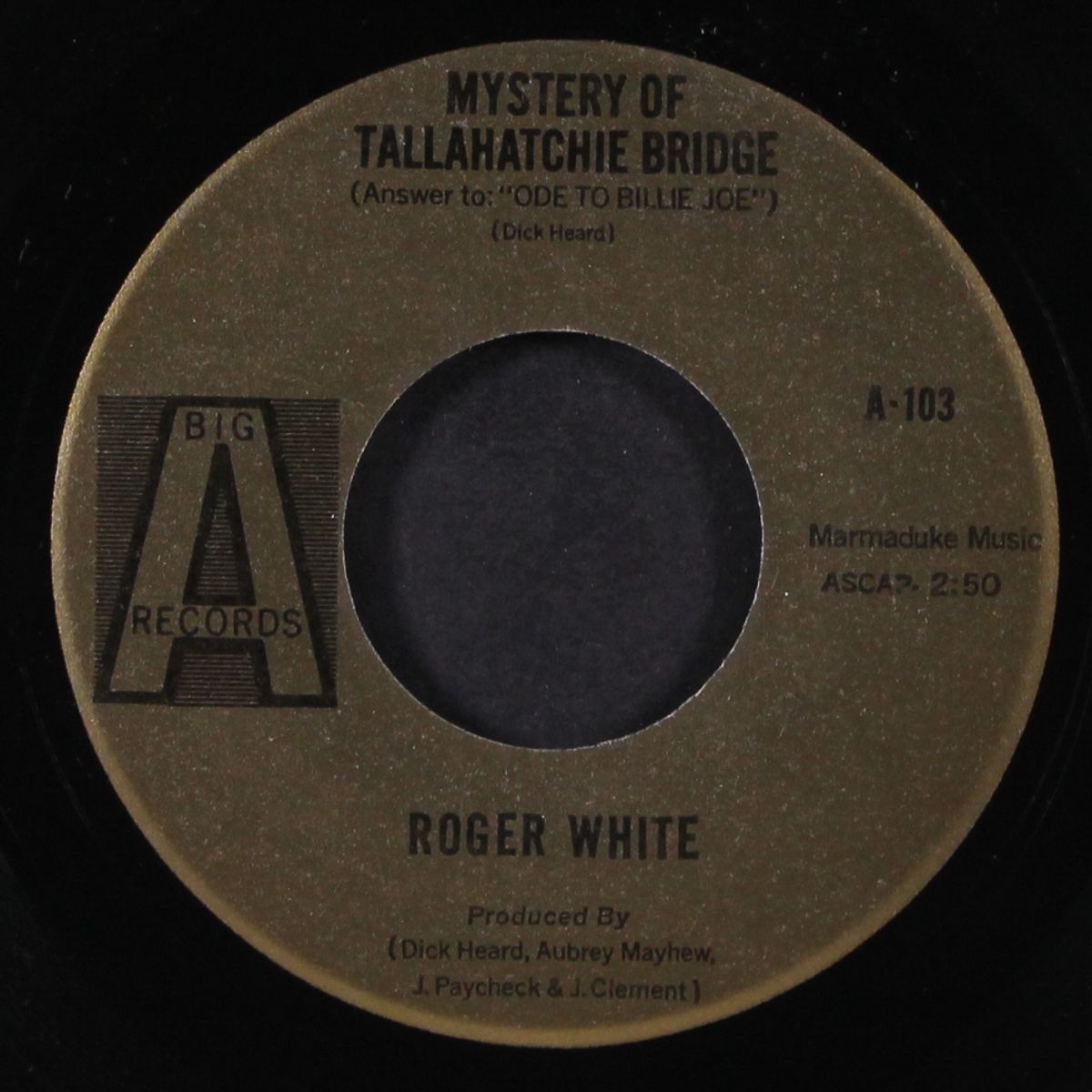 mystery of tallahatchie bridge by ROGER WHITE