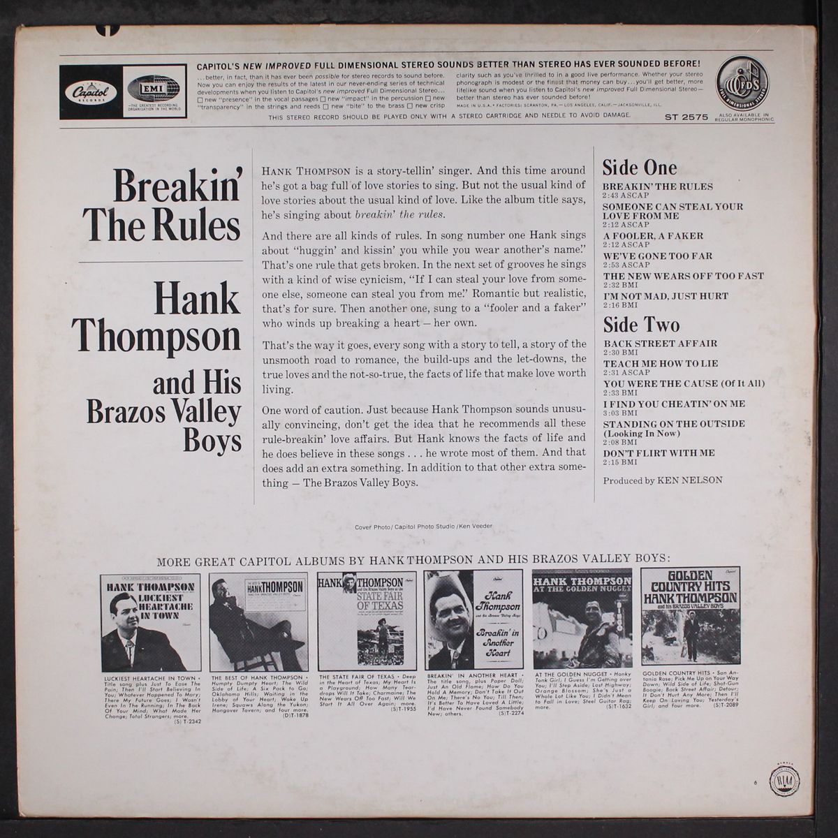 breakin' the rules by HANK THOMPSON