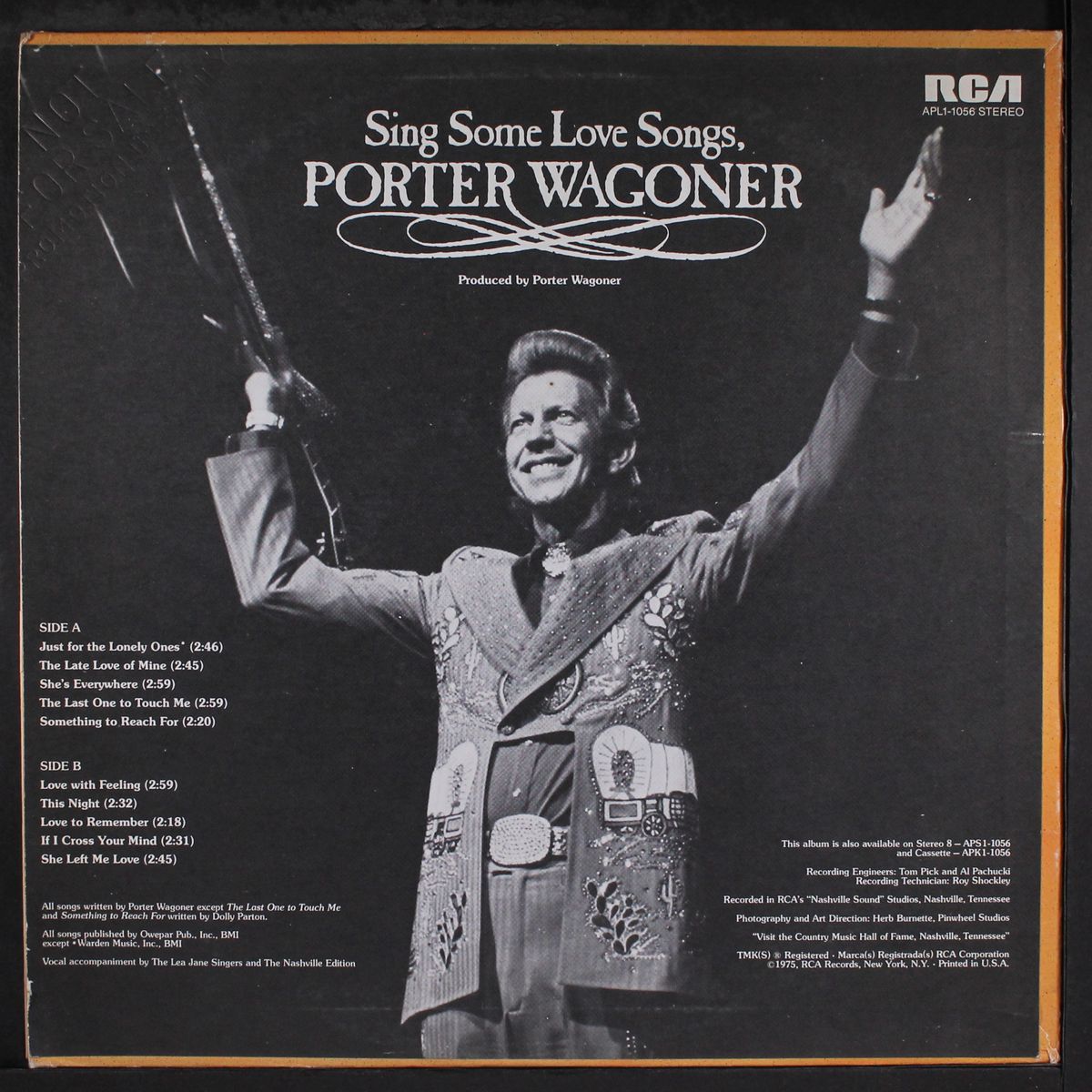 sing some love songs by PORTER WAGONER