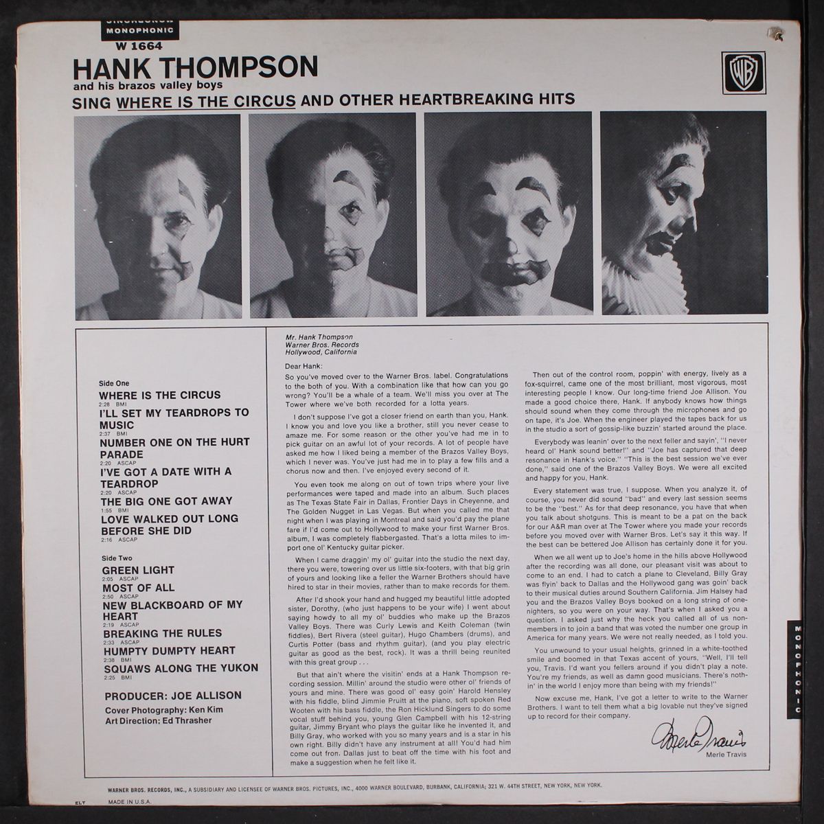 where is the circus by HANK THOMPSON