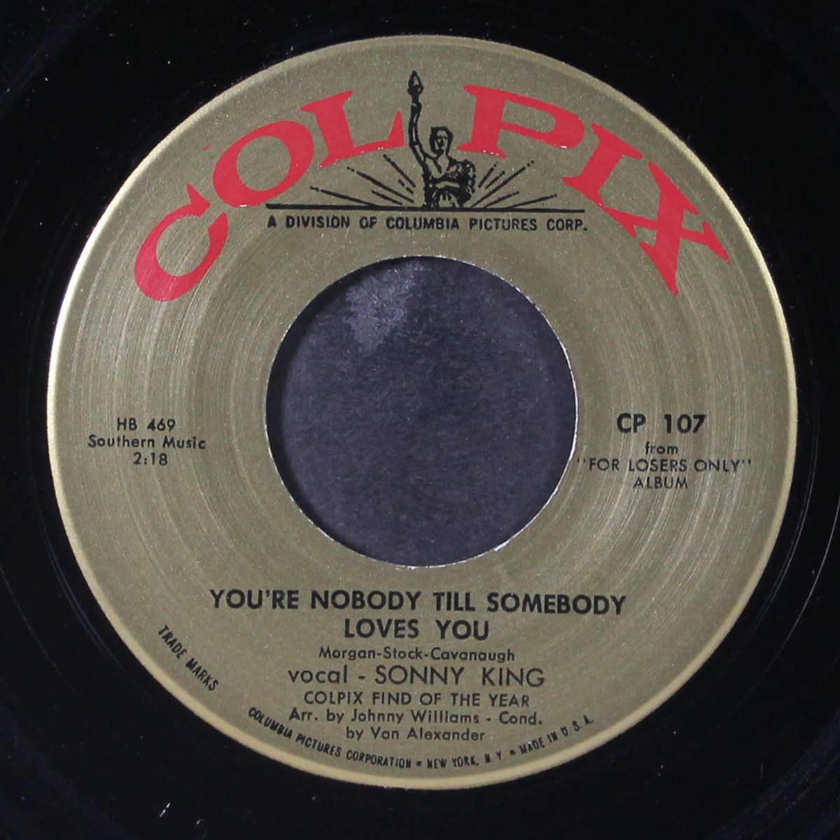 masquerade / you're nobody till somebody loves you by SONNY KING