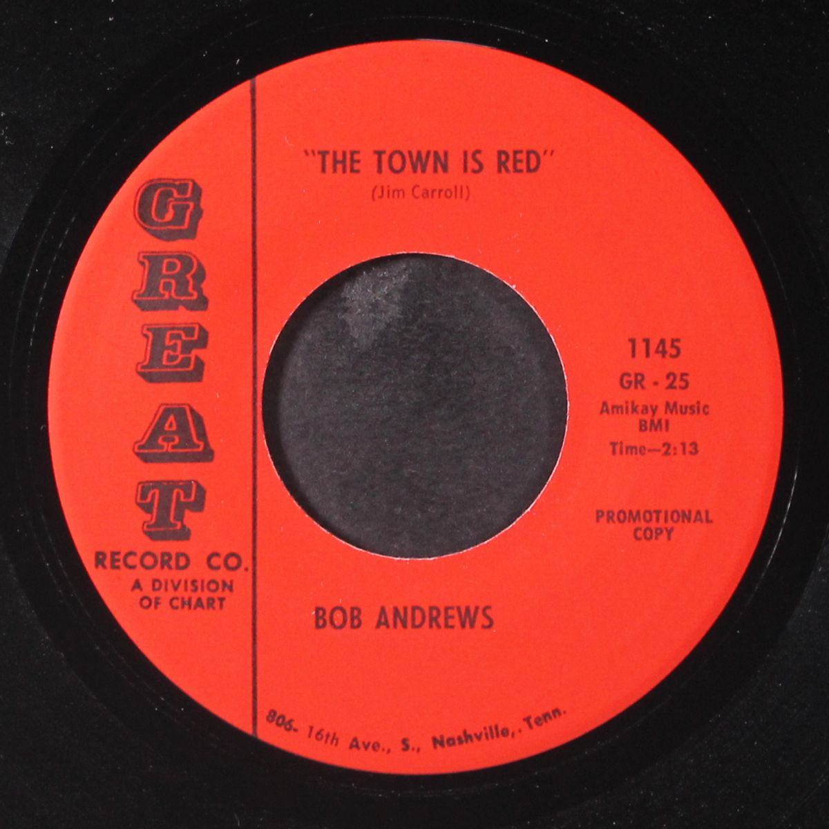 the town is red / she gets me there by BOB ANDREWS