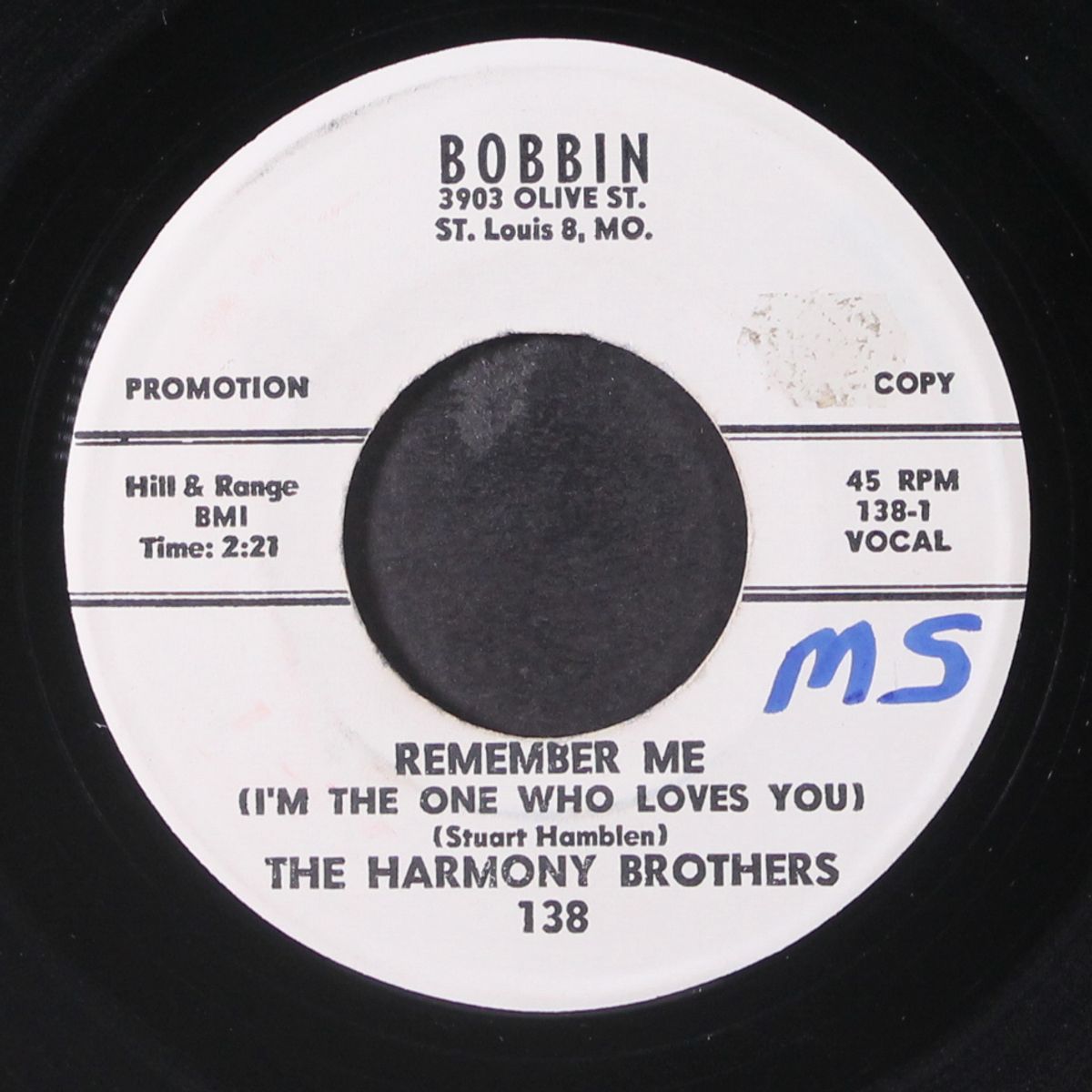 lock on the old back door / remember me by HARMONY BROTHERS