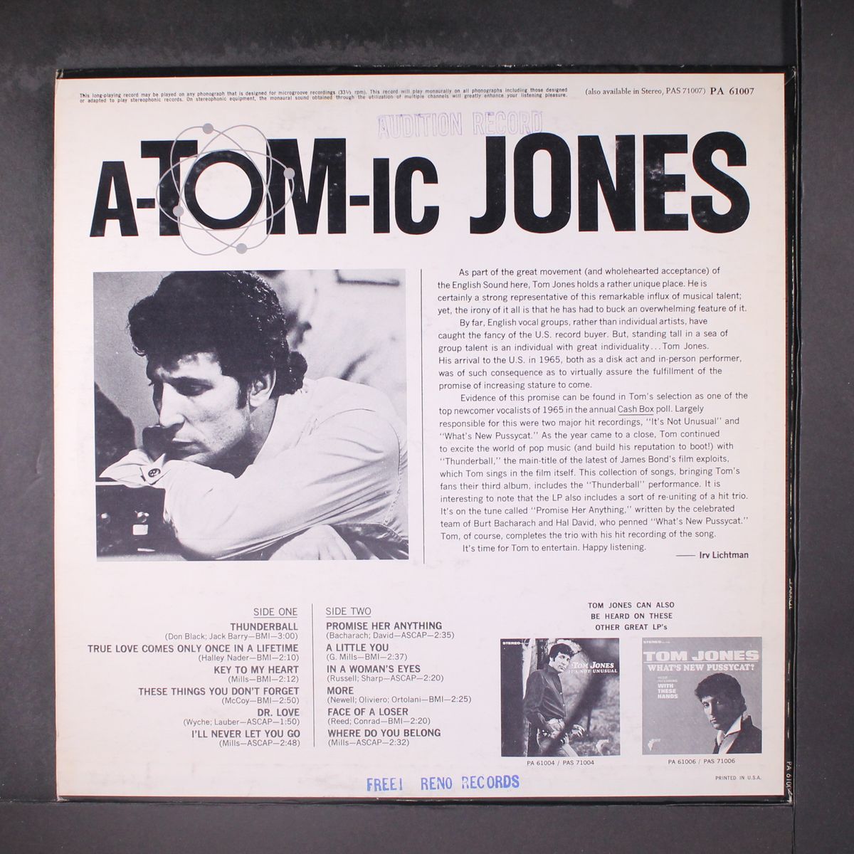 a-tom-ic jones by TOM JONES