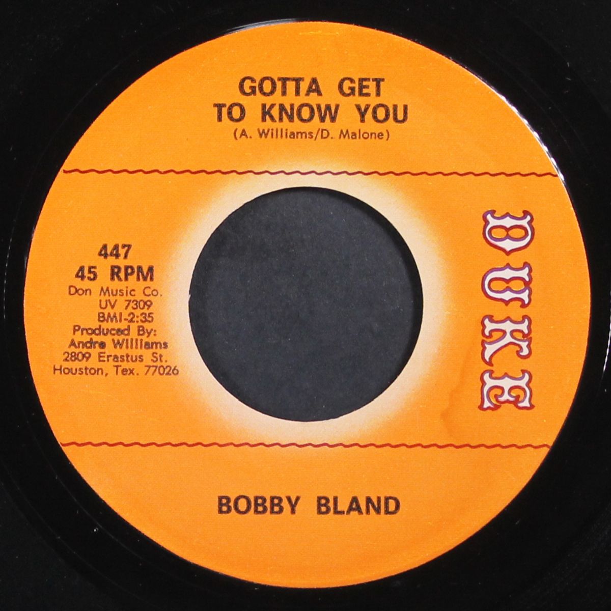 baby, i'm on my way / gotta get to know you by BOBBY BLAND