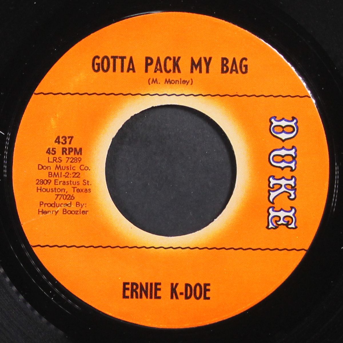 gotta pack my bag / how sweet you are by ERNIE K-DOE