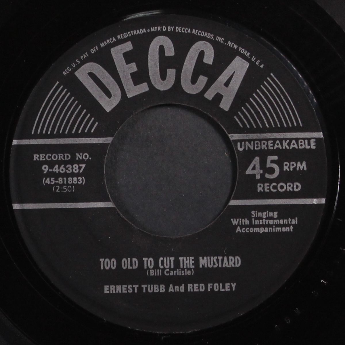i'm in love with molly / too old to cut the mustard by RED FOLEY & ERNEST TUBB
