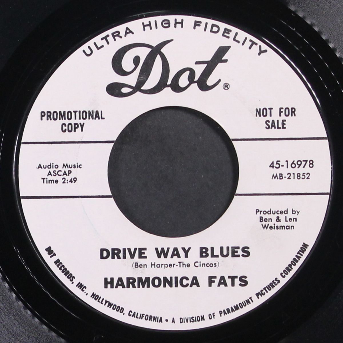 drive way blues / my baby didn't come home by HARMONICA FATS