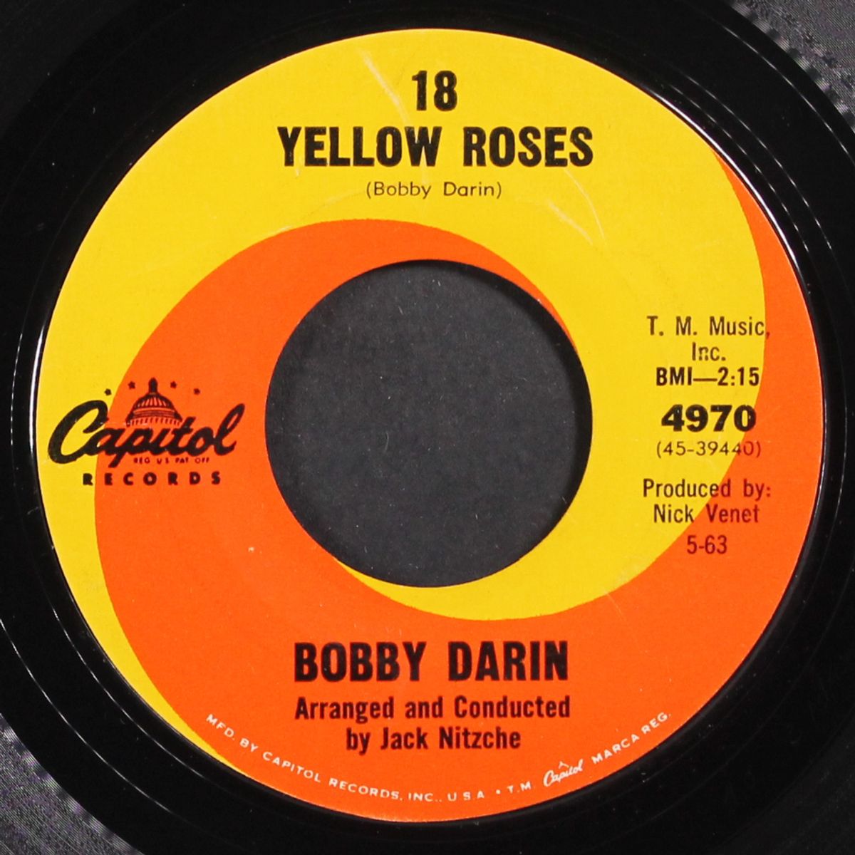 not for me / 18 yellow roses by BOBBY DARIN