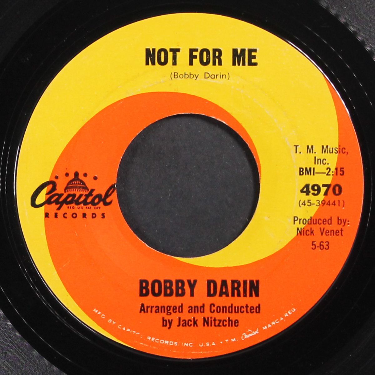 not for me / 18 yellow roses by BOBBY DARIN