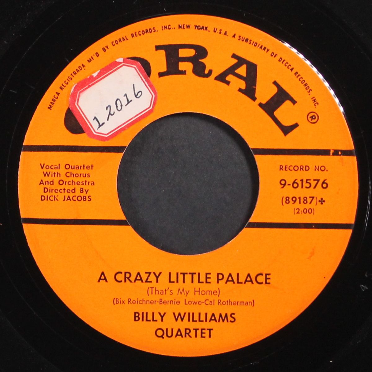 cry baby / a crazy little palace by BILLY WILLIAMS QUARTET