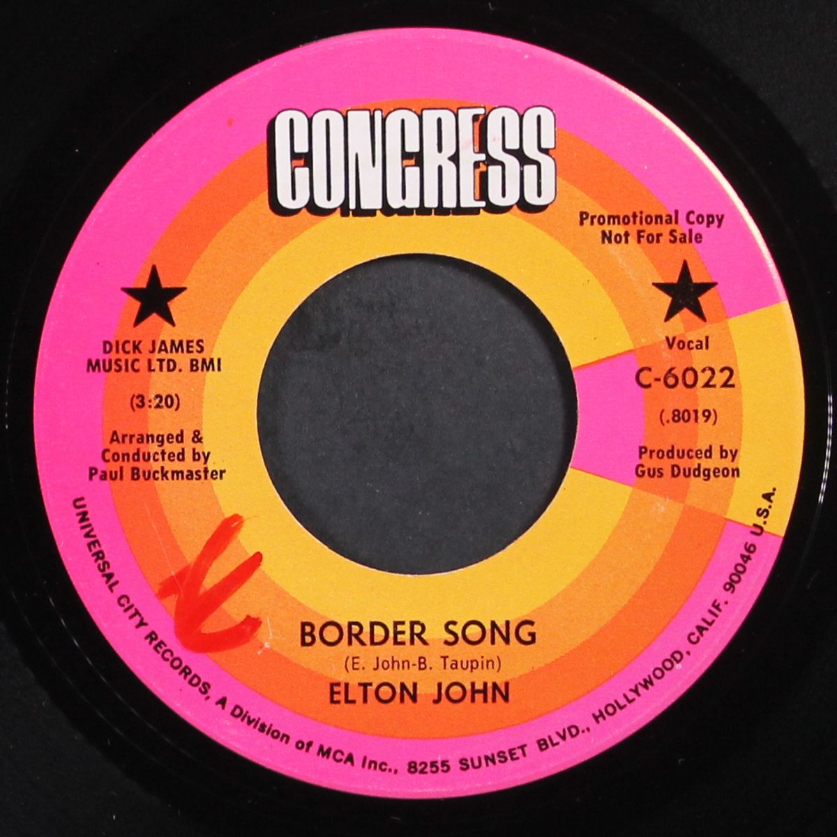 bad side of the moon / border song by ELTON JOHN