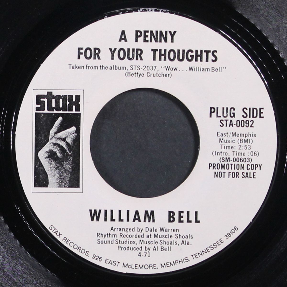 a penny for your thoughts / 'til my back ain't got no bone by WILLIAM BELL