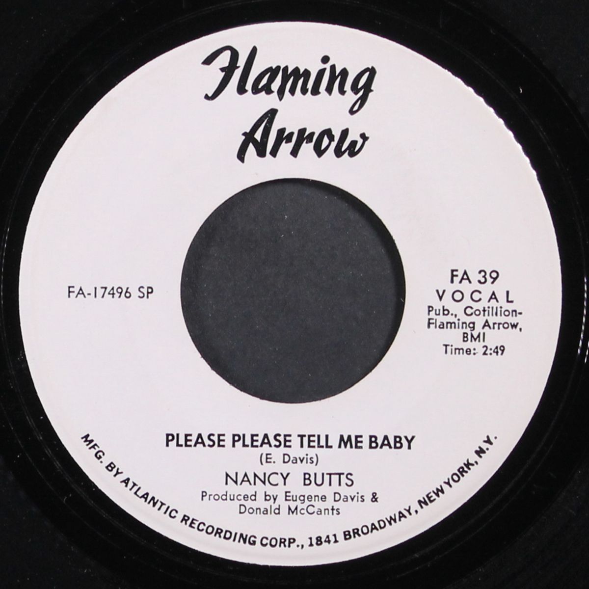 let me be free / please please tell me baby by NANCY BUTTS