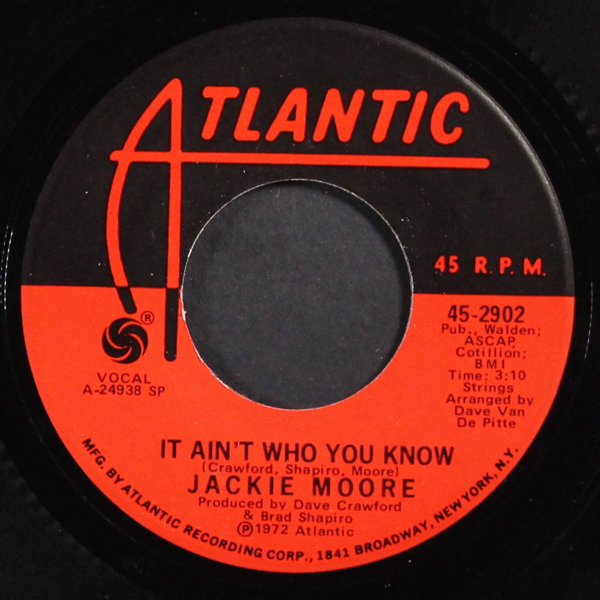 it ain't who you know / they tell me of an uncloudy day by JACKIE MOORE