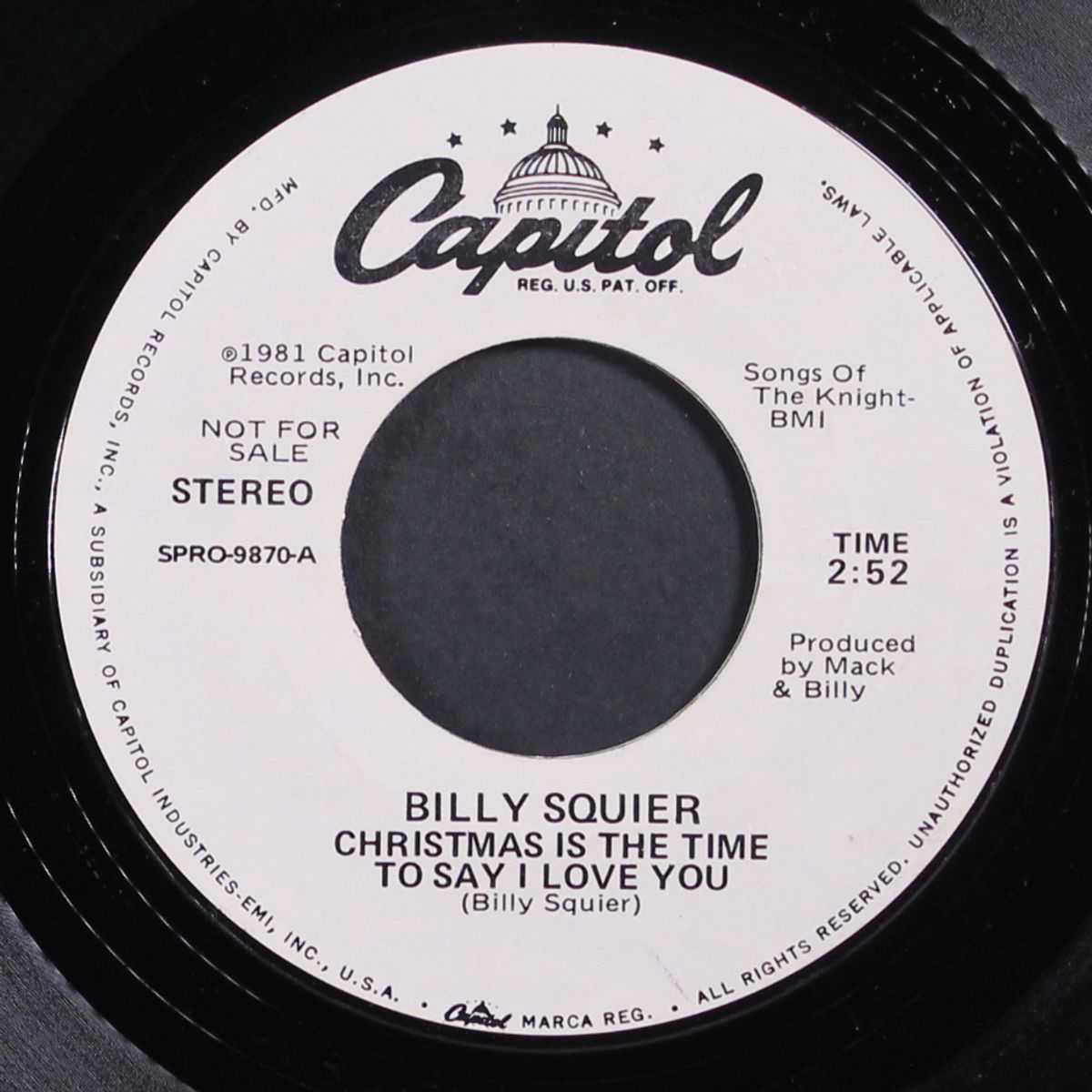 christmas is the time to say i love you / white christmas by BILLY SQUIER