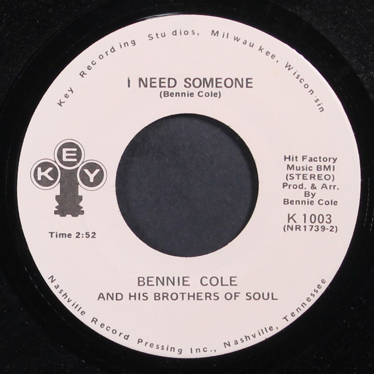 gotta go back home / i need someone by BENNIE COLE & HIS BROTHERS OF SOUL