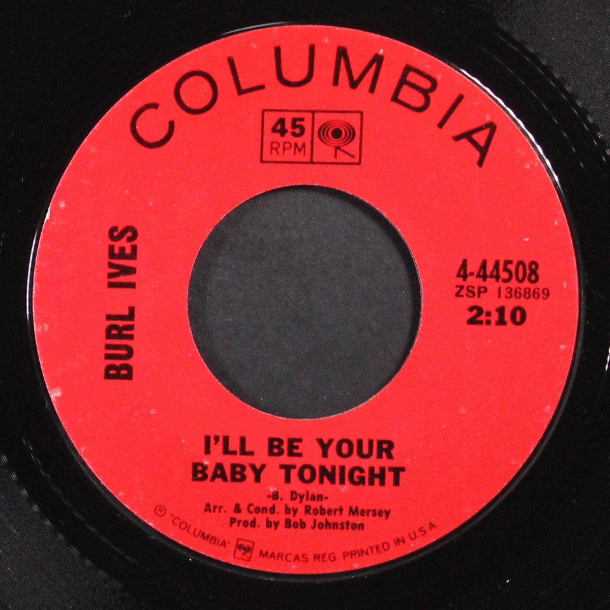 i'll be your baby tonight / maria by BURL IVES