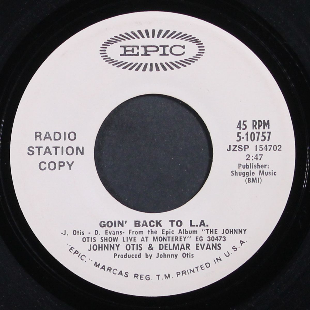 willie and the hand jive / goin' back to l.a. by JOHNNY OTIS
