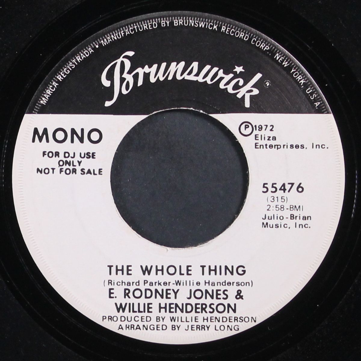 the whole thing / mono by E. RODNEY JONES & WILLIE HENDERSON