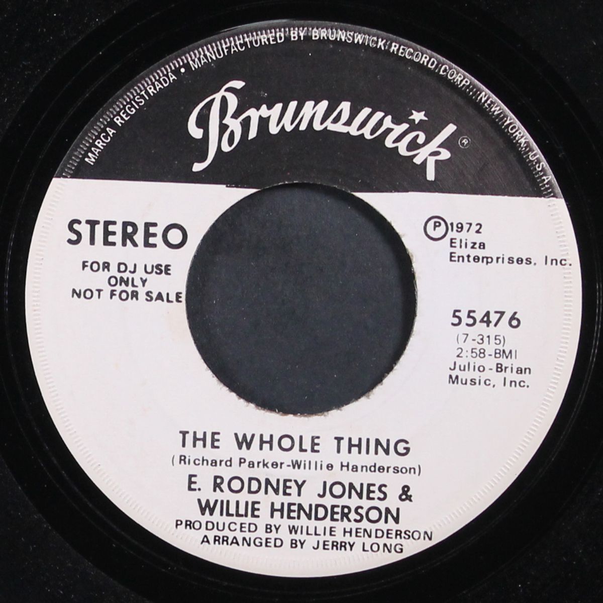 the whole thing / mono by E. RODNEY JONES & WILLIE HENDERSON