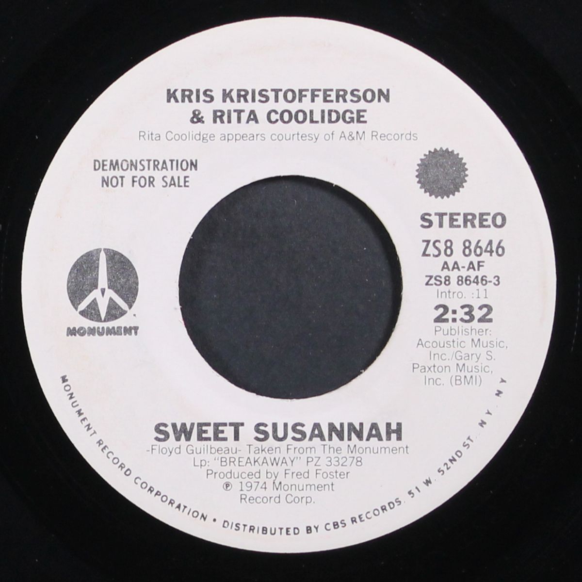sweet susannah by KRIS KRISTOFFERSON & RITA COOLIDGE