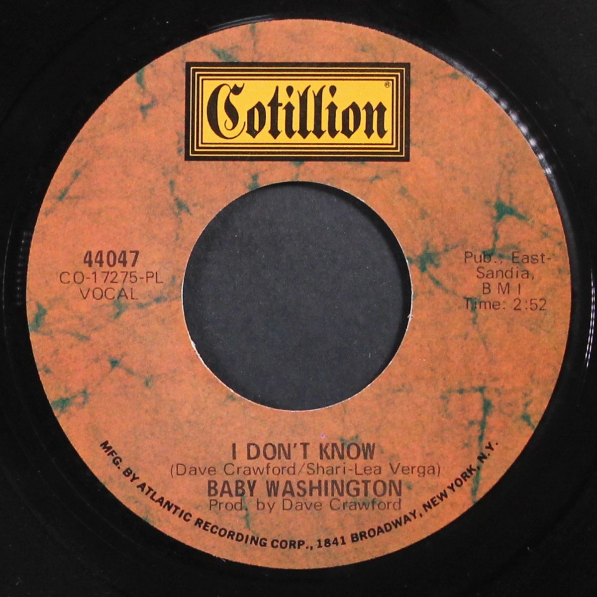 i can't afford to lose him / i don't know by BABY WASHINGTON