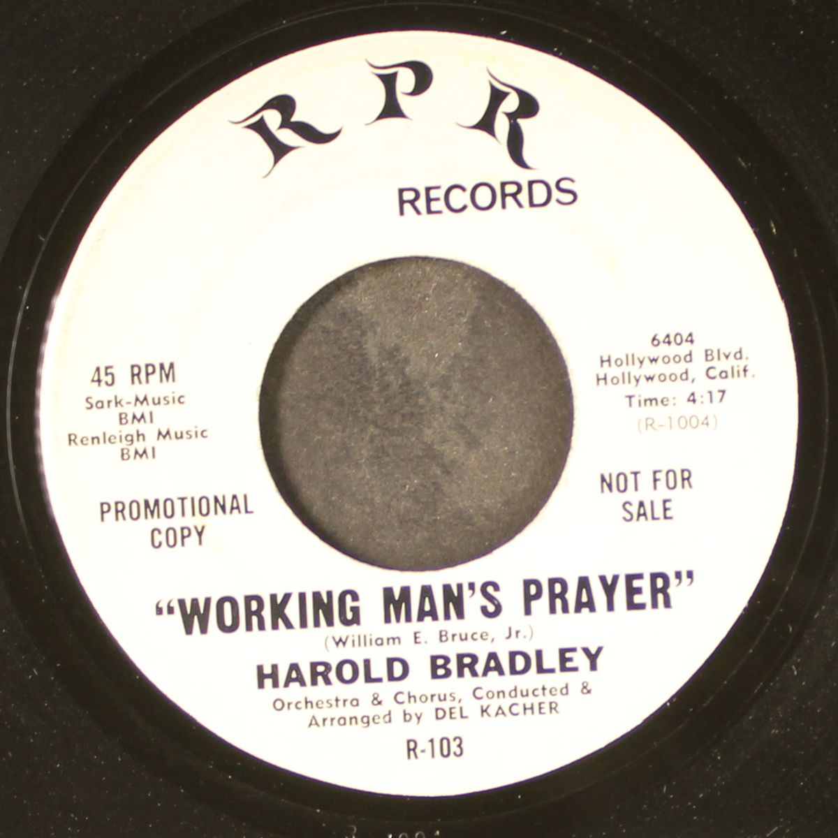 little rosa / working man's prayer by HAROLD BRADLEY