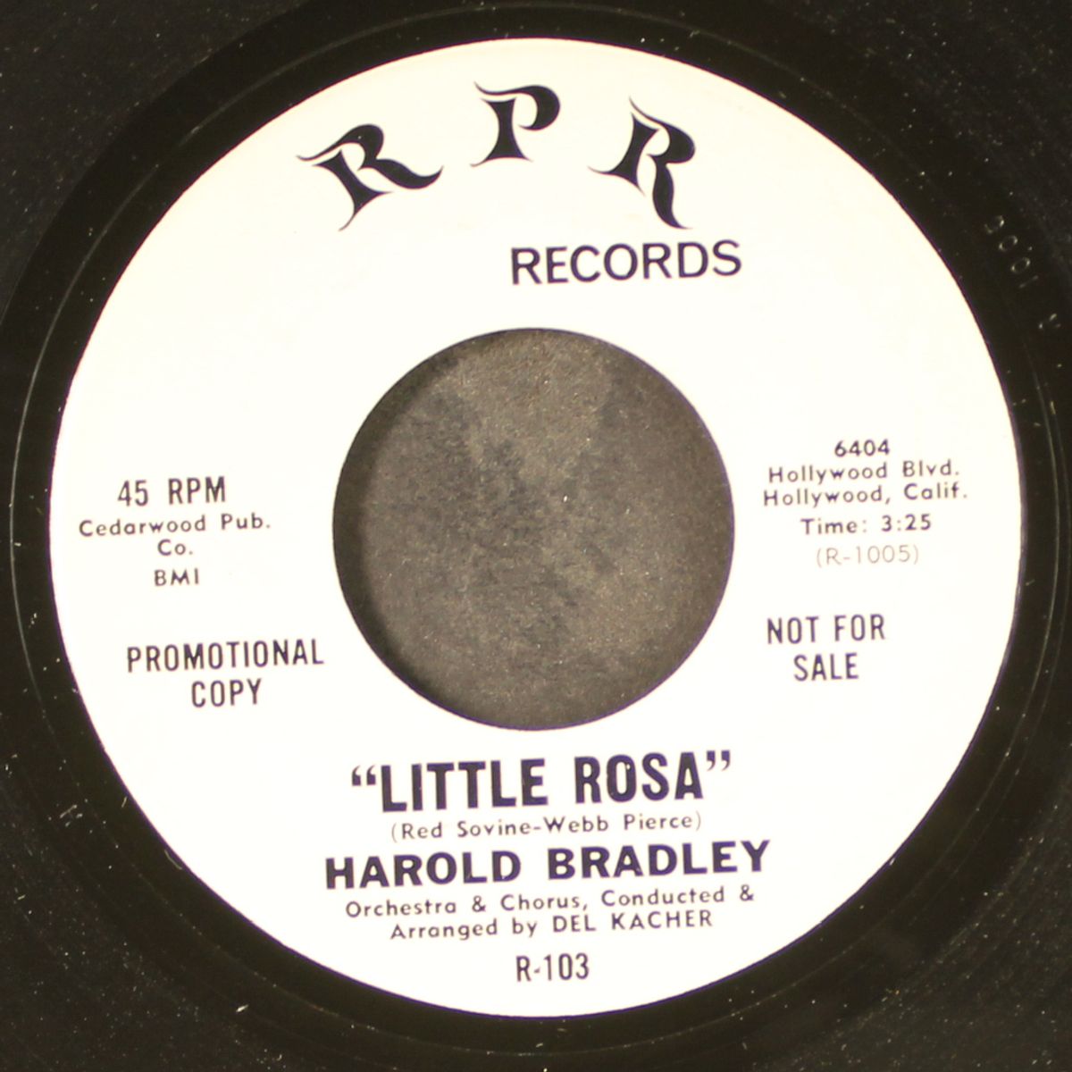 little rosa / working man's prayer by HAROLD BRADLEY
