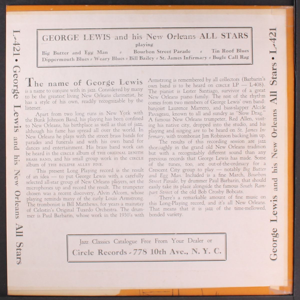 and his new orleans all stars by GEORGE LEWIS