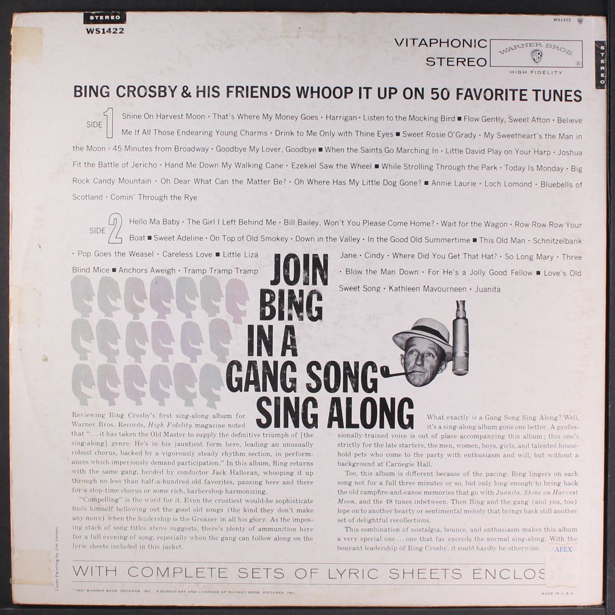 join bing in a gang song sing along by BING CROSBY