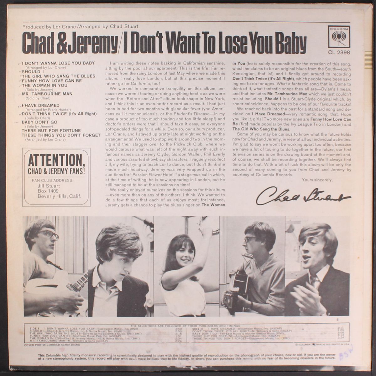 i don't want to lose you baby by CHAD & JEREMY