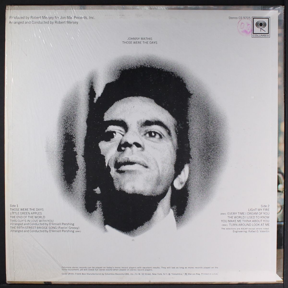 those were the days by JOHNNY MATHIS