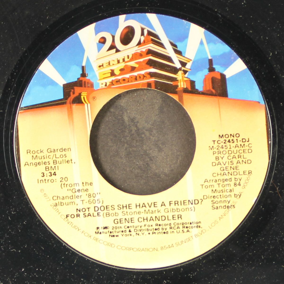 does she have a friend? / mono by GENE CHANDLER