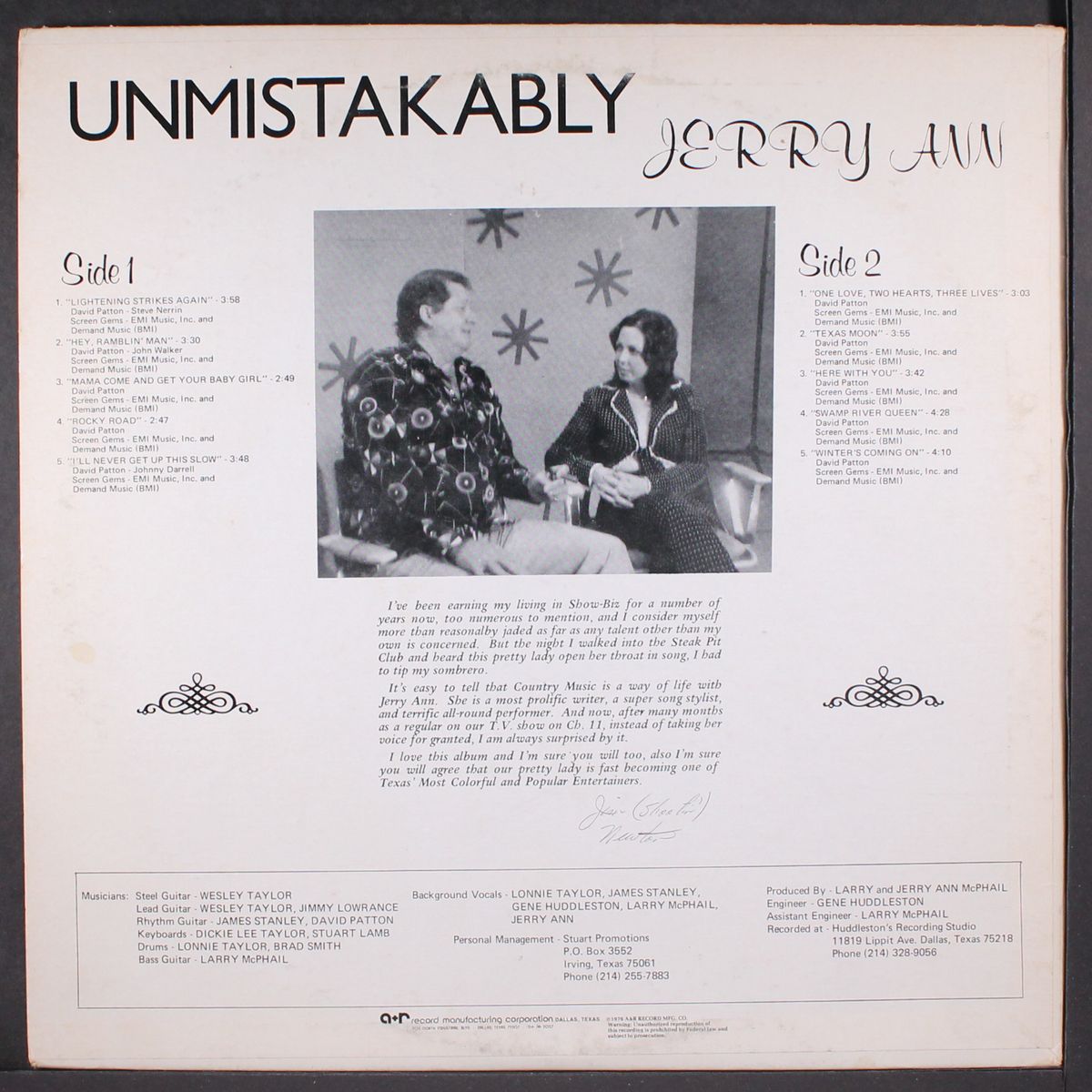 unmistakably by JERRY ANN